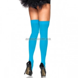 Класичні, блакитні, непрозорі панчохи Leg Avenue Opaque Nylon Thigh Highs, One - Інтернет-магазин спільних покупок ToGether