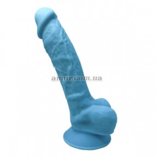 Фалоїмітатор SilexD Johnny, блакитний, двошаровий силікон - Інтернет-магазин спільних покупок ToGether