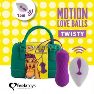 Вагінальні кульки з масажем і вібрацією FeelzToys Motion Love Balls Twisty з пультом ДК - Інтернет-магазин спільних покупок ToGether
