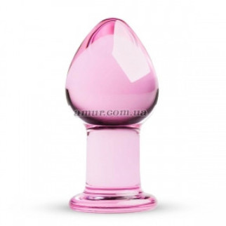 Рожева анальна пробка зі скла Gildo Pink Glass Buttplug No. 27 - Інтернет-магазин спільних покупок ToGether