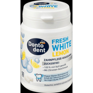 Донтодент Жувальна гумка Dontodent Fresh White Lemon з ксилітом, 50 шт. - Інтернет-магазин спільних покупок ToGether