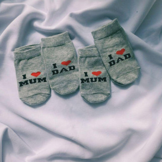 Шкарпетки для немовлят з написом "I love dad" "I love mum" TM TwinSocks 10-12 (18-19) - Інтернет-магазин спільних покупок ToGether