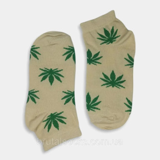 Шкарпетки короткі жіночі з принтом конопель Twinsocks 25, Бежевий - Інтернет-магазин спільних покупок ToGether