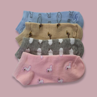Шкарпетки короткі  дитячі з принтами Twinsocks р-14-16(23-25), 18-20(29-31) блакитний, сірий, бежевий, рожевий - Інтернет-магазин спільних покупок ToGether