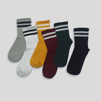 Довгі шкарпетки для підлітків зі спортивною гумкою Twinsocks р2-24(35-37),24-26(37-40) чорний, сірий, бордо Білий, 22-24(35-38) - Інтернет-магазин спільних покупок ToGether