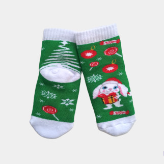 Махрові шкарпетки дитячі новорічні "Зайчик" | теплі носки для дітей з зайчиком - Інтернет-магазин спільних покупок ToGether