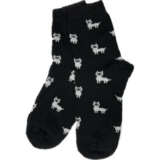 Шкарпетки махрові жіночі /  теплі шкарпетки новорічні для жінок Чорний Кішка - Інтернет-магазин спільних покупок ToGether
