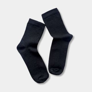 Шкарпетки однотонні в рубчик -  дитячі шкарпетки білі, сірі, чорні, рожеві, коричневі, бежеві  ⁇  Опт, роздріб Чорний, 10-12 - Інтернет-магазин спільних покупок ToGether