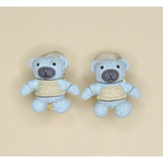 Сережки кліпси дитячі для вух без пробивання Ведмедик у кофтині - Інтернет-магазин спільних покупок ToGether