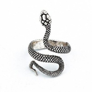 Каблучка у формі сріблястої змії символ - смерть і відродження розмір регульований - Інтернет-магазин спільних покупок ToGether