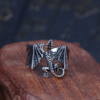 Каблучка чоловіча жіноча срібний дракончик перстень у вигляді дракона регульований - Інтернет-магазин спільних покупок ToGether