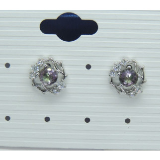 Сережки жіночі під срібло Liresmina Jewelry сережки гвоздики пусети Друїд - Інтернет-магазин спільних покупок ToGether