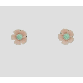 Дитячі сережки Сережки гвоздики пусети Liresmina Jewelry рожеві квіточки 0.8 см - Інтернет-магазин спільних покупок ToGether