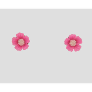 Дитячі сережки Сережки гвоздики пусети Liresmina Jewelry малинові квіточки 0.8 см - Інтернет-магазин спільних покупок ToGether