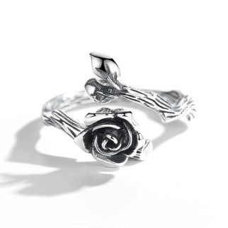 Дизайнерська стильна каблучка жіноча Вінтажна Троянда квітка каблучка для дівчини розмір регульований - Інтернет-магазин спільних покупок ToGether