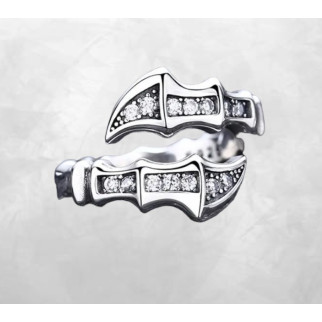 Каблучка чоловіча або жіноча розкішний Хвіст Скорпіона з білими каменями розмір регульований - Інтернет-магазин спільних покупок ToGether