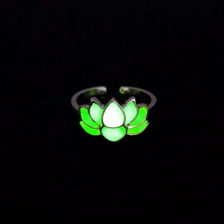 Каблучка жіноча срібляста, що світяться вночі люмінесцентна зелена р регульований - Інтернет-магазин спільних покупок ToGether