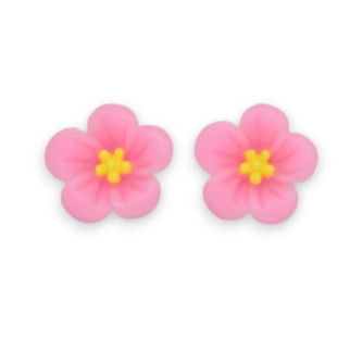 Сережки дитячі кліпси для вух без пробивання вуха Liresmina Jewelry "Квіткова Пишність" сакура - Інтернет-магазин спільних покупок ToGether