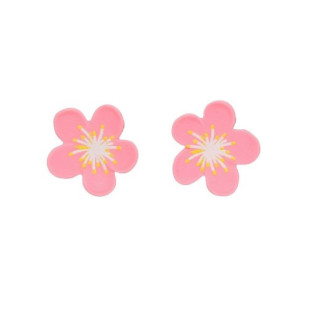 Сережки кліпси для вух без пробивання вуха Liresmina Jewelry "Квіткове Натхнення" квітка сакури - Інтернет-магазин спільних покупок ToGether