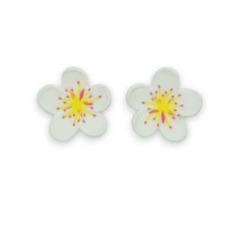 Сережки кліпси для вух без пробивання вуха Liresmina Jewelry "Квіткове Натхнення" квітка вишні - Інтернет-магазин спільних покупок ToGether