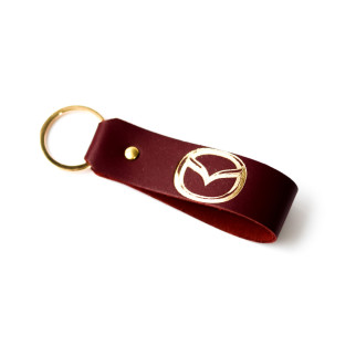 Брелок-петля з логотипом авто "Mazda" бордо з позолотою. - Інтернет-магазин спільних покупок ToGether