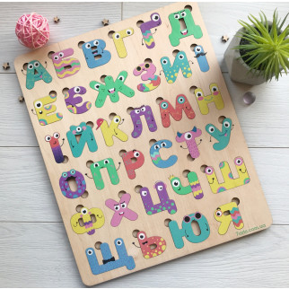 Яскравий дитячий розвиваючий алфавіт з дерева - Інтернет-магазин спільних покупок ToGether
