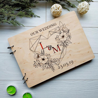 Стильний дизайнерський весільний альбом у дерев'яній обкладинці - Інтернет-магазин спільних покупок ToGether
