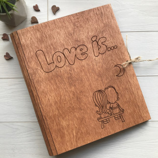 Дерев'яний альбом для фото і записів «Love is» - Інтернет-магазин спільних покупок ToGether