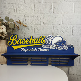 Яскрава настінна медальница з дерева «Бейсбол» - Інтернет-магазин спільних покупок ToGether