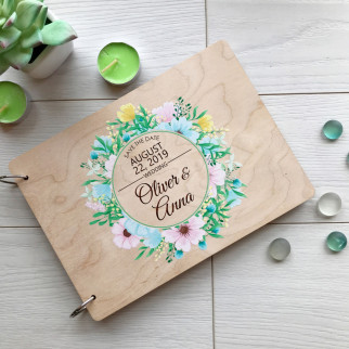 Дерев'яний весільний фотоальбом із кольоровим друком - Інтернет-магазин спільних покупок ToGether
