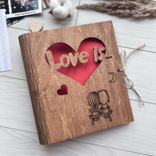 Оригінальна фотокнига з дерева «Love is» - Інтернет-магазин спільних покупок ToGether