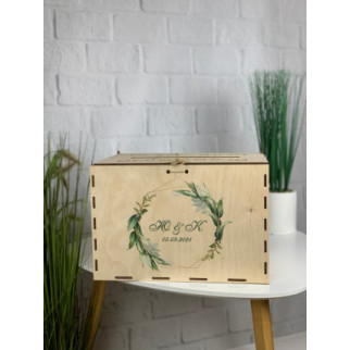 Весільна коробка для грошей з дерева з кольоровим друком - Інтернет-магазин спільних покупок ToGether