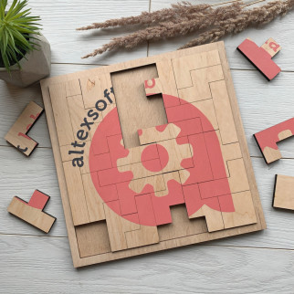 Дерев'яний пазл-головоломка з логотипом на замовлення - Інтернет-магазин спільних покупок ToGether