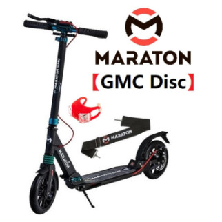 Самокат Maraton GMC Disc + LED-ліхтарик (2020) Чорний - Інтернет-магазин спільних покупок ToGether