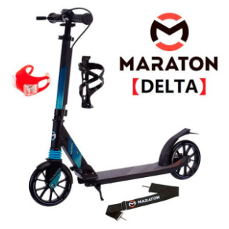Самокат Maraton DELTA (2020) Чорний + LED-ліхтарик - Інтернет-магазин спільних покупок ToGether