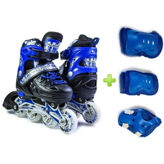 Комплект роликів з захистом Scale Sports LED Синій (розмір 29-33) + сумка - Інтернет-магазин спільних покупок ToGether