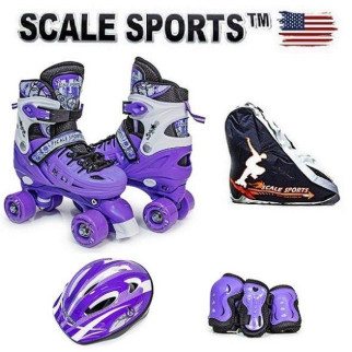 Комплект квадів Scale Sport Фіолетовий (розмір 29-33) + сумка - Інтернет-магазин спільних покупок ToGether