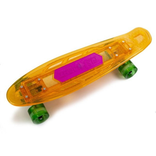 Пені Борд Fish Skateboard Original 22,5" Помаранчевий LED (Музичний і світиться) - Інтернет-магазин спільних покупок ToGether