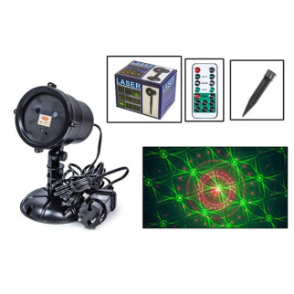 Новорічний вуличний лазерний проєктор 2 кольори X-Laser XX-LS-807 RGB з ДК - Інтернет-магазин спільних покупок ToGether