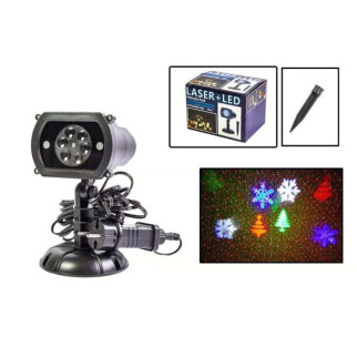 Новорічний вуличний лазерний проєктор 4 кольори X-Laser+LED XX-MIX-1012 - Інтернет-магазин спільних покупок ToGether