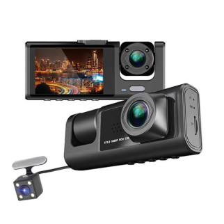 Відеореєстратор автомобільний USB нічний режим 3 камери мікрофон екран microSD G сенсор APPIX С1 - Інтернет-магазин спільних покупок ToGether