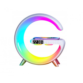 Колонка Bluetooth бездротова портативна зарядка 10 Вт лампа настільна і годинник RGB LED 3 в 1 у стилі Big G - Інтернет-магазин спільних покупок ToGether