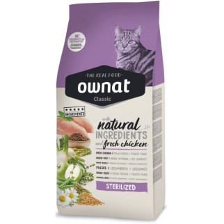 Корм Ownat Classic Cat Adult Sterilized сухий повнораціонний зі свіжим м'ясом курки для дорослих стерилізованих котів 1,5 кг - Інтернет-магазин спільних покупок ToGether