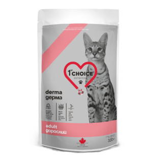 Корм 1st Choice Adult Derma сухий дієтичний для дорослих котів для покращення стану шкіри з лососем 320 гр - Інтернет-магазин спільних покупок ToGether