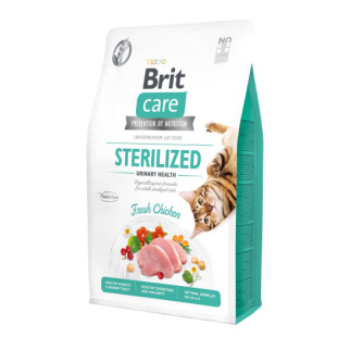 Корм Brit Care Cat Grain Free Sterilized Urinary Health повнораціонний беззерновий сухий на основі курячого м'яса для стерилізованих котів 2 кг - Інтернет-магазин спільних покупок ToGether