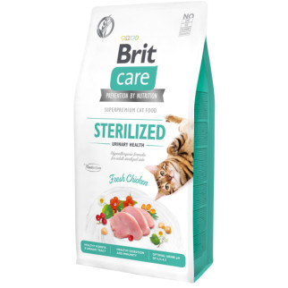 Корм Brit Care Cat Grain Free Sterilized Urinary Health повнораціонний беззерновий сухий на основі курячого м'яса для стерилізованих котів 7 кг - Інтернет-магазин спільних покупок ToGether