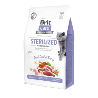 Корм Brit Care Cat Grain Free Sterilized & Weight Control повнораціонний беззерновий сухий з м'ясом качки з зайвою вагою у стерилізованих котів 0.4 кг - Інтернет-магазин спільних покупок ToGether