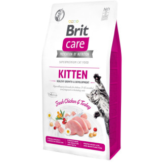Корм Brit Care Cat Grain Free Kitten Healthy Growth & Development сухий беззерновий для кошенят для здорового росту та розвитку 7 кг - Інтернет-магазин спільних покупок ToGether