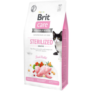 Корм Brit Care Cat Grain Free Sterilized Sensitive сухий з кроликом для стерилізованих кішок з чутливим травленням 7 кг - Інтернет-магазин спільних покупок ToGether