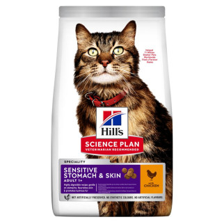 Корм Hill Science Plan Feline Adult Sensitive Stomach & Skin сухий для котів з чутливим травленням 1.5 кг - Інтернет-магазин спільних покупок ToGether